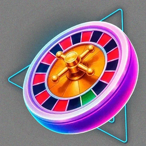 Neon roulette wheel