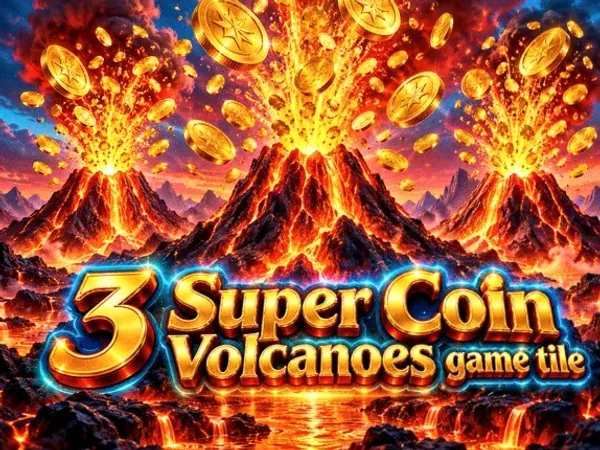 3 Super Coin Volcanoes game tile at Spinfever