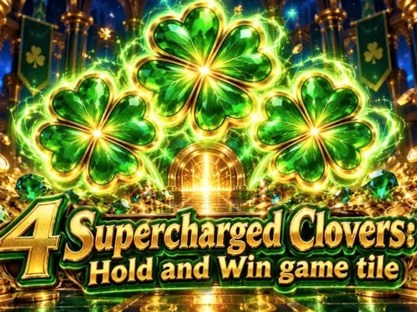 4 Supercharged Clovers: Hold and Win game tile at Spinfever