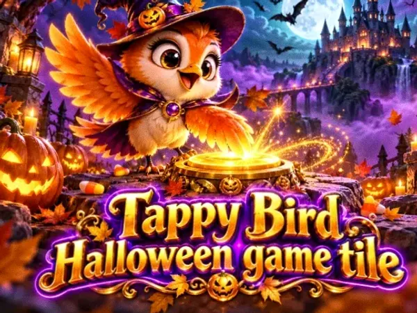 Tappy Bird Halloween game tile at Spinfever