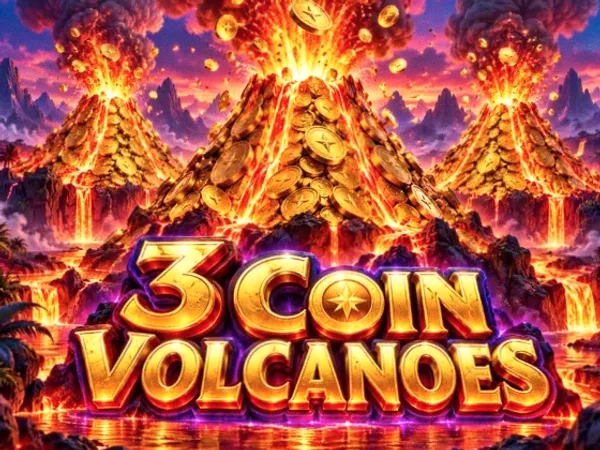 3 Coin Volcanoes game tile at Spinfever